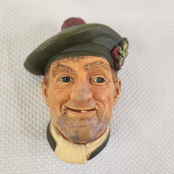 Bossons Other - Vintage Bossons Jock Chalkware Head 1960's Congleton England
